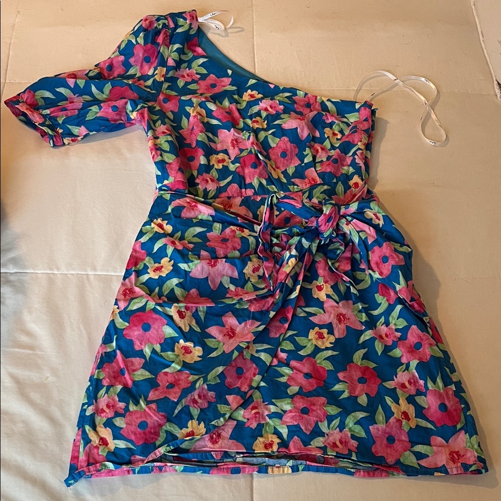 Lulus Floral One-Shoulder Dress